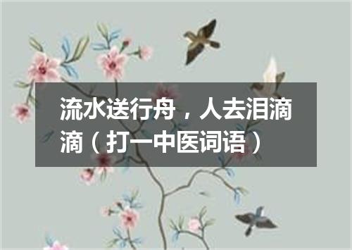 流水送行舟，人去泪滴滴（打一中医词语）