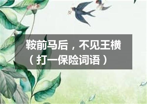 鞍前马后，不见王横（打一保险词语）