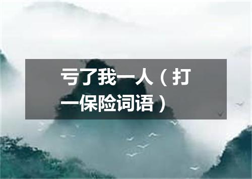 亏了我一人（打一保险词语）