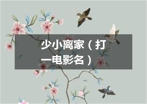 少小离家（打一电影名）