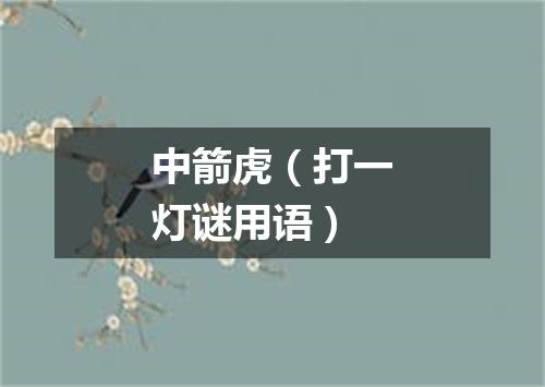 中箭虎（打一灯谜用语）