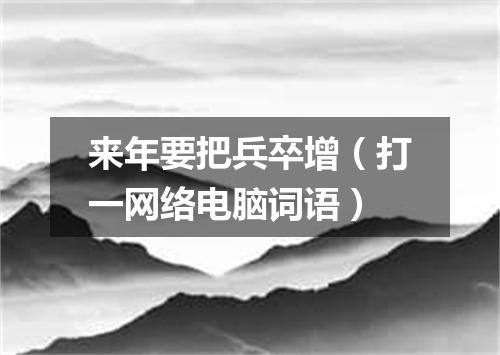 来年要把兵卒增（打一网络电脑词语）