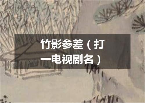 竹影参差（打一电视剧名）