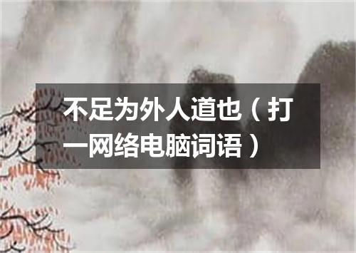 不足为外人道也（打一网络电脑词语）