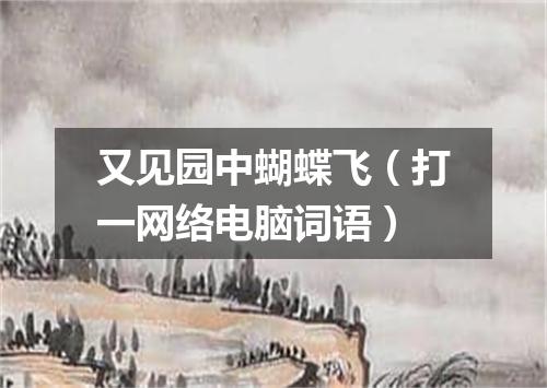 又见园中蝴蝶飞（打一网络电脑词语）
