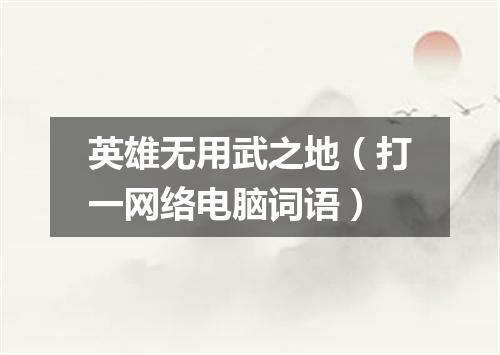 英雄无用武之地（打一网络电脑词语）