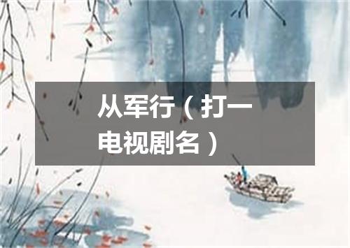 从军行（打一电视剧名）