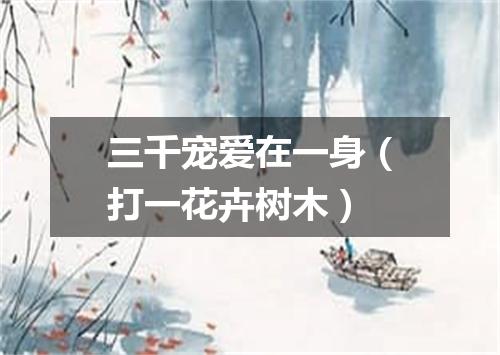三千宠爱在一身（打一花卉树木）
