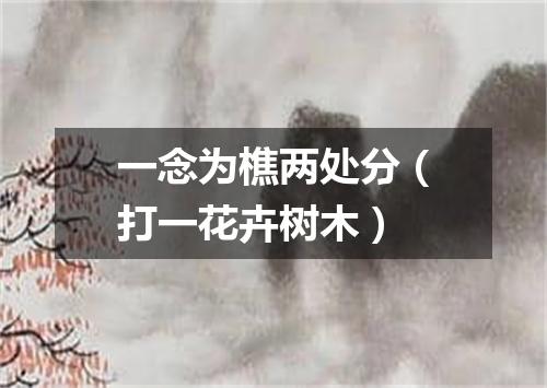 一念为樵两处分（打一花卉树木）