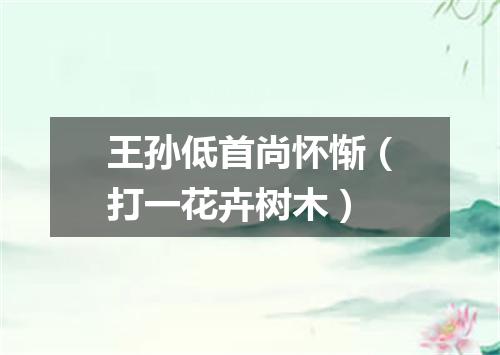 王孙低首尚怀惭（打一花卉树木）