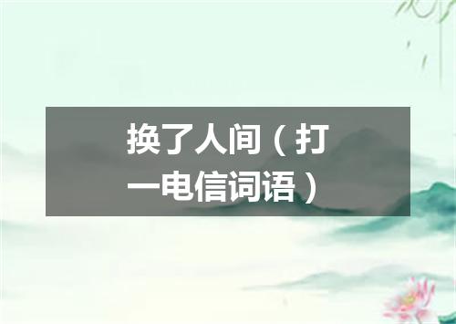 换了人间（打一电信词语）