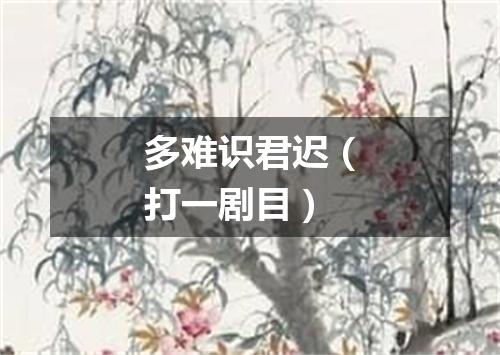多难识君迟（打一剧目）