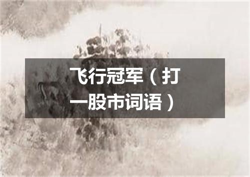飞行冠军（打一股市词语）