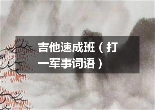 吉他速成班（打一军事词语）