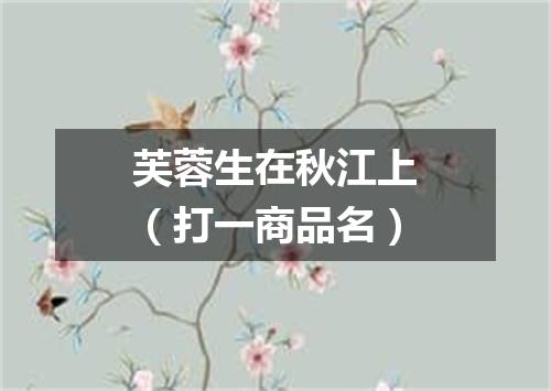 芙蓉生在秋江上（打一商品名）