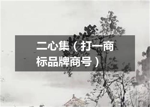 二心集（打一商标品牌商号）