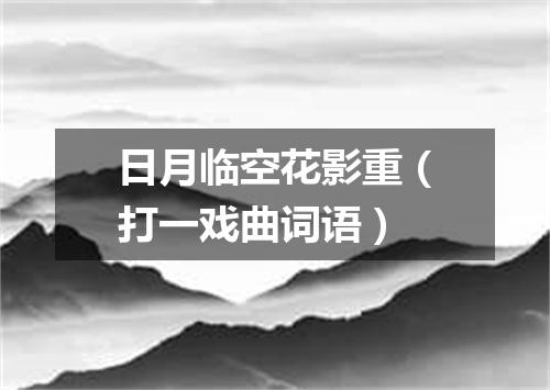 日月临空花影重（打一戏曲词语）