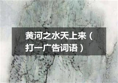 黄河之水天上来（打一广告词语）