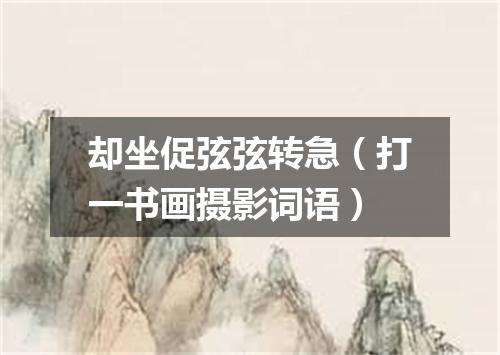 却坐促弦弦转急（打一书画摄影词语）