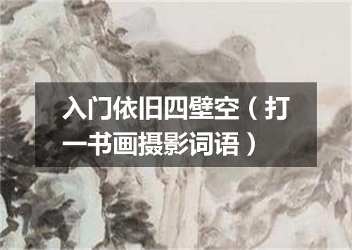 入门依旧四壁空（打一书画摄影词语）
