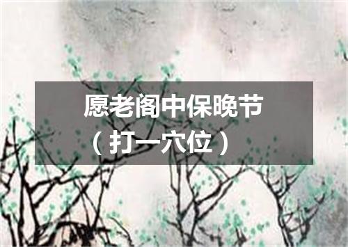 愿老阁中保晚节（打一穴位）