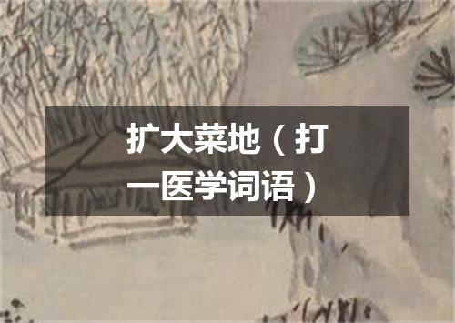 扩大菜地（打一医学词语）