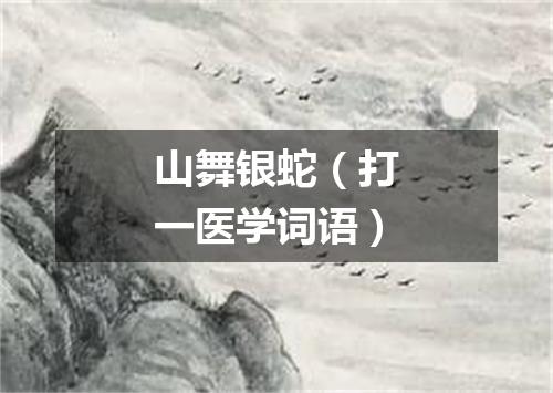 山舞银蛇（打一医学词语）