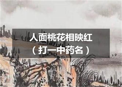 人面桃花相映红（打一中药名）