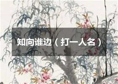 知向谁边（打一人名）