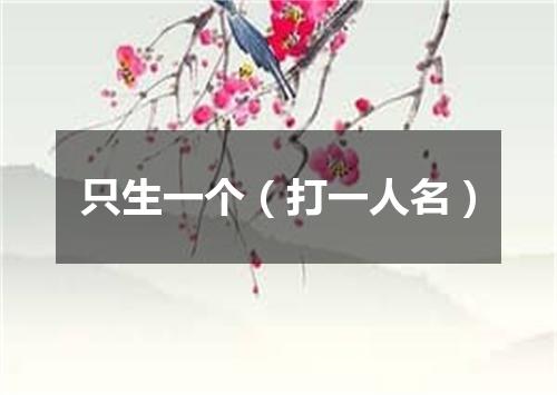 只生一个（打一人名）