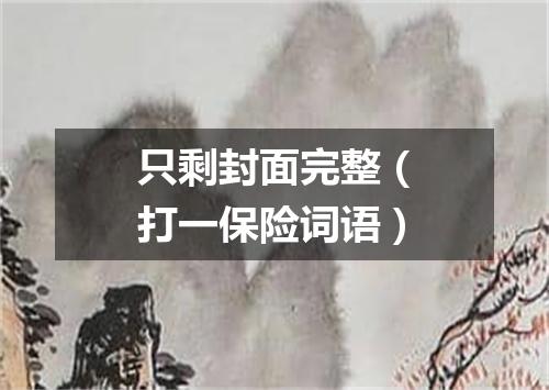 只剩封面完整（打一保险词语）