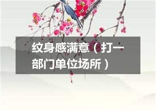 纹身感满意（打一部门单位场所）