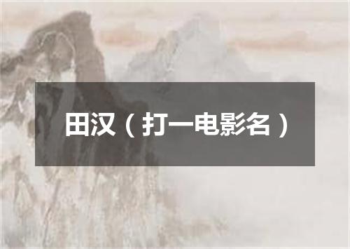 田汉（打一电影名）