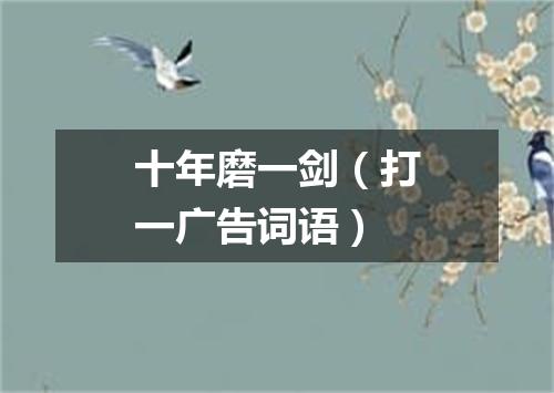 十年磨一剑（打一广告词语）