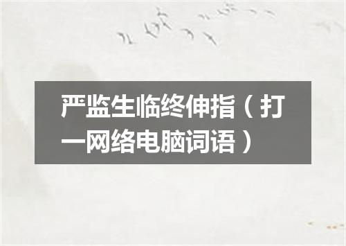 严监生临终伸指（打一网络电脑词语）