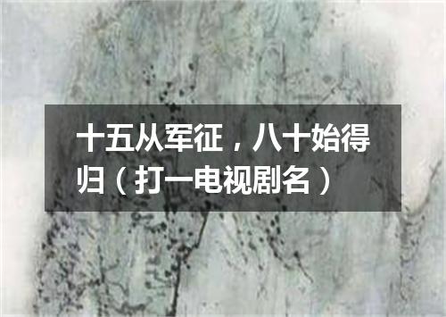 十五从军征，八十始得归（打一电视剧名）