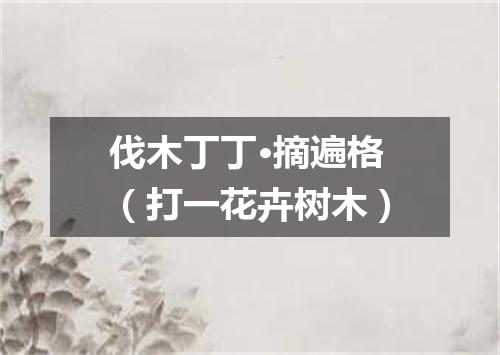 伐木丁丁·摘遍格（打一花卉树木）