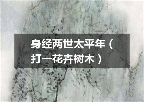 身经两世太平年（打一花卉树木）