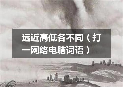 远近高低各不同（打一网络电脑词语）