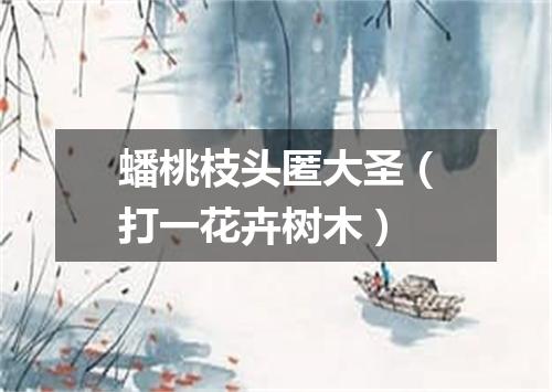 蟠桃枝头匿大圣（打一花卉树木）