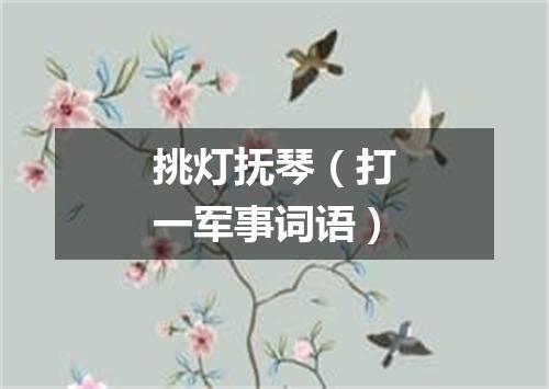 挑灯抚琴（打一军事词语）