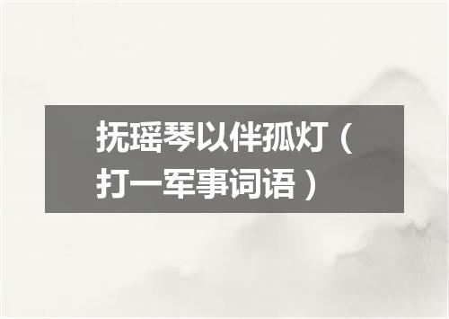 抚瑶琴以伴孤灯（打一军事词语）