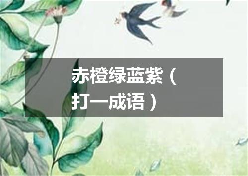 赤橙绿蓝紫（打一成语）