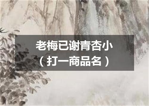 老梅已谢青杏小（打一商品名）