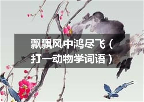 飘飘风中鸿尽飞（打一动物学词语）
