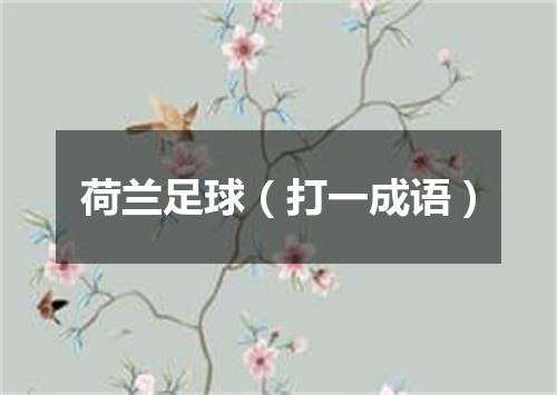 荷兰足球（打一成语）