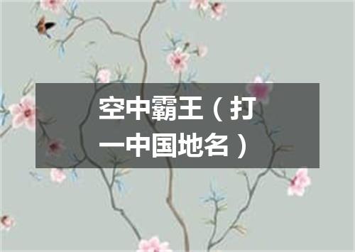 空中霸王（打一中国地名）