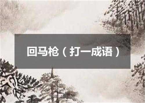 回马枪（打一成语）