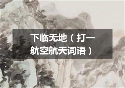 下临无地（打一航空航天词语）