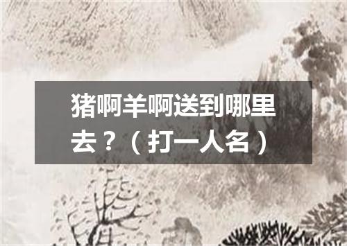 猪啊羊啊送到哪里去？（打一人名）
